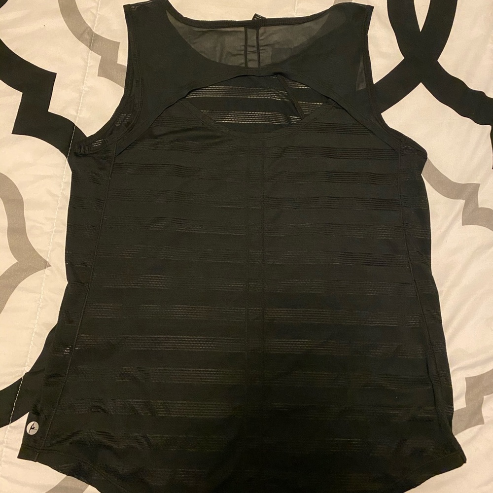 Black sheer tank top